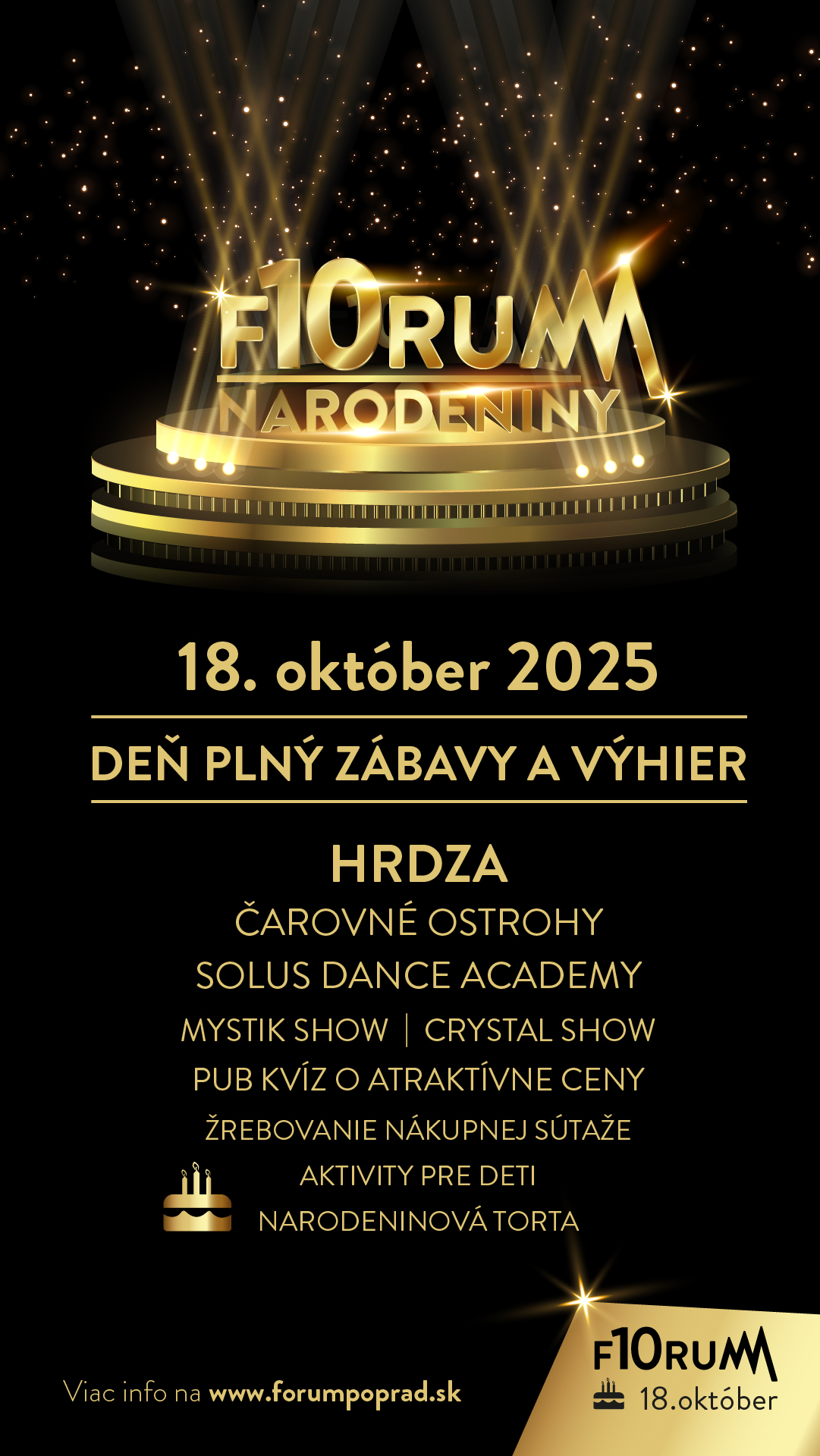 OC Forum Poprad oslavuje 10. narodeniny