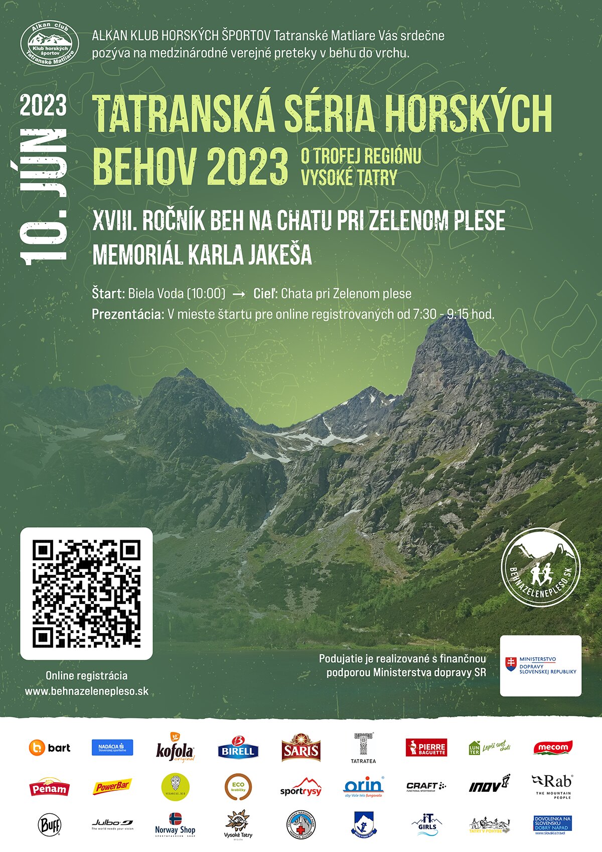 Beh na Chatu pri Zelenom plese – memoriál Karla Jakeša MOUNTAIN RUNNING RACE