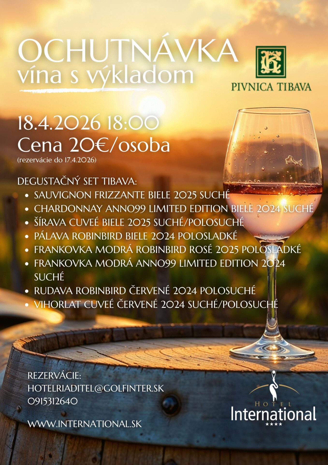 Ochutnávka vína s výkladom: Pivnica Tibava