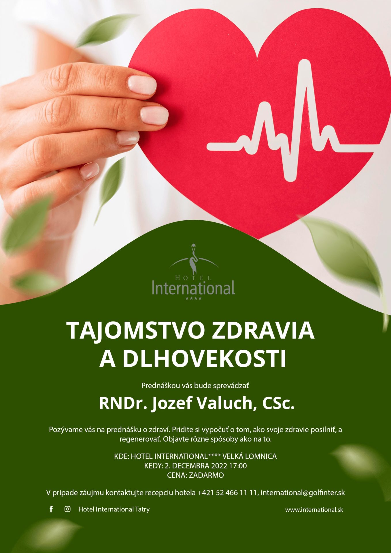 Tajomstvo zdravia a dlhovekosti – prednáška ZADARMO