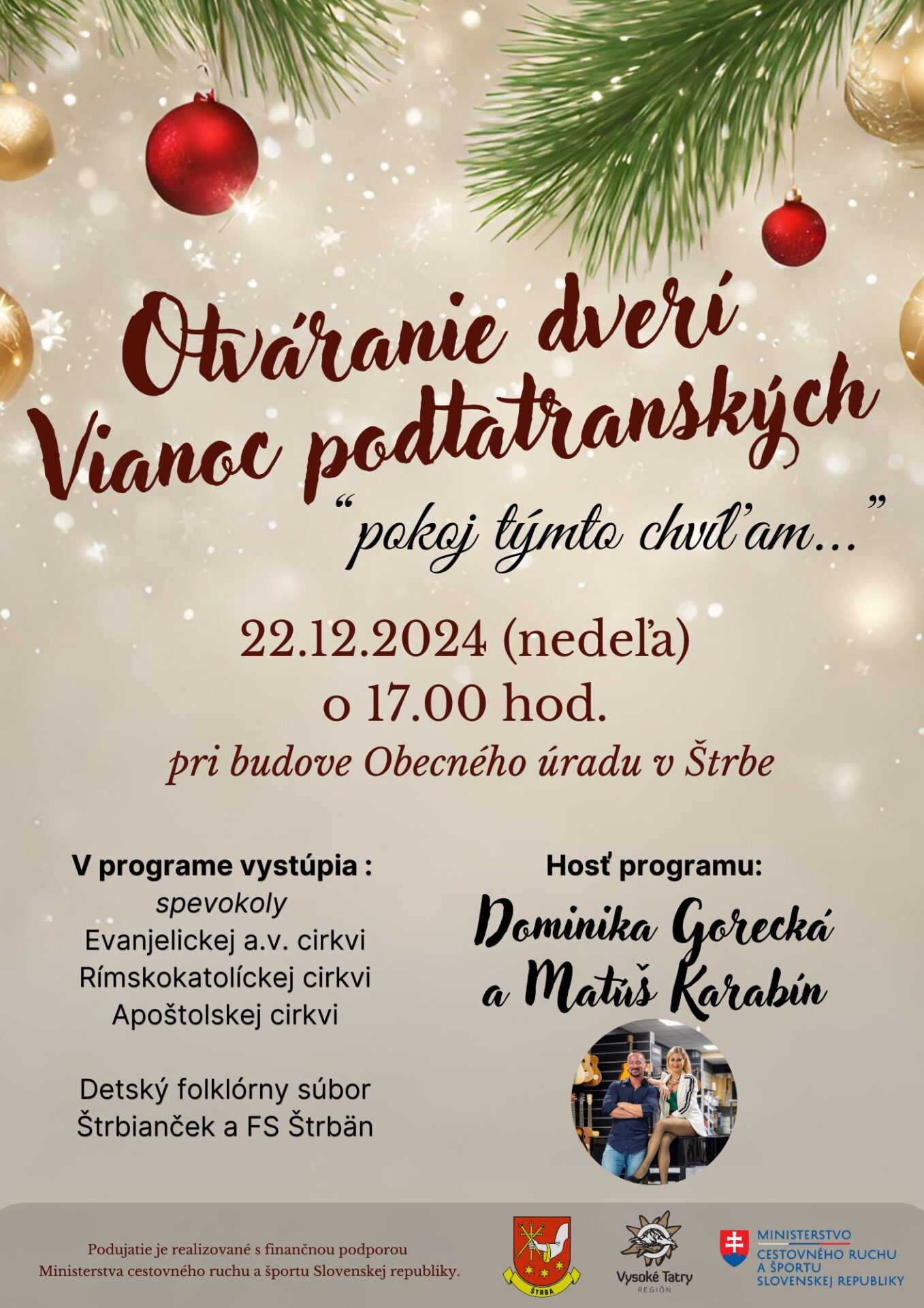 Otváranie dverí Vianoc podtatranských