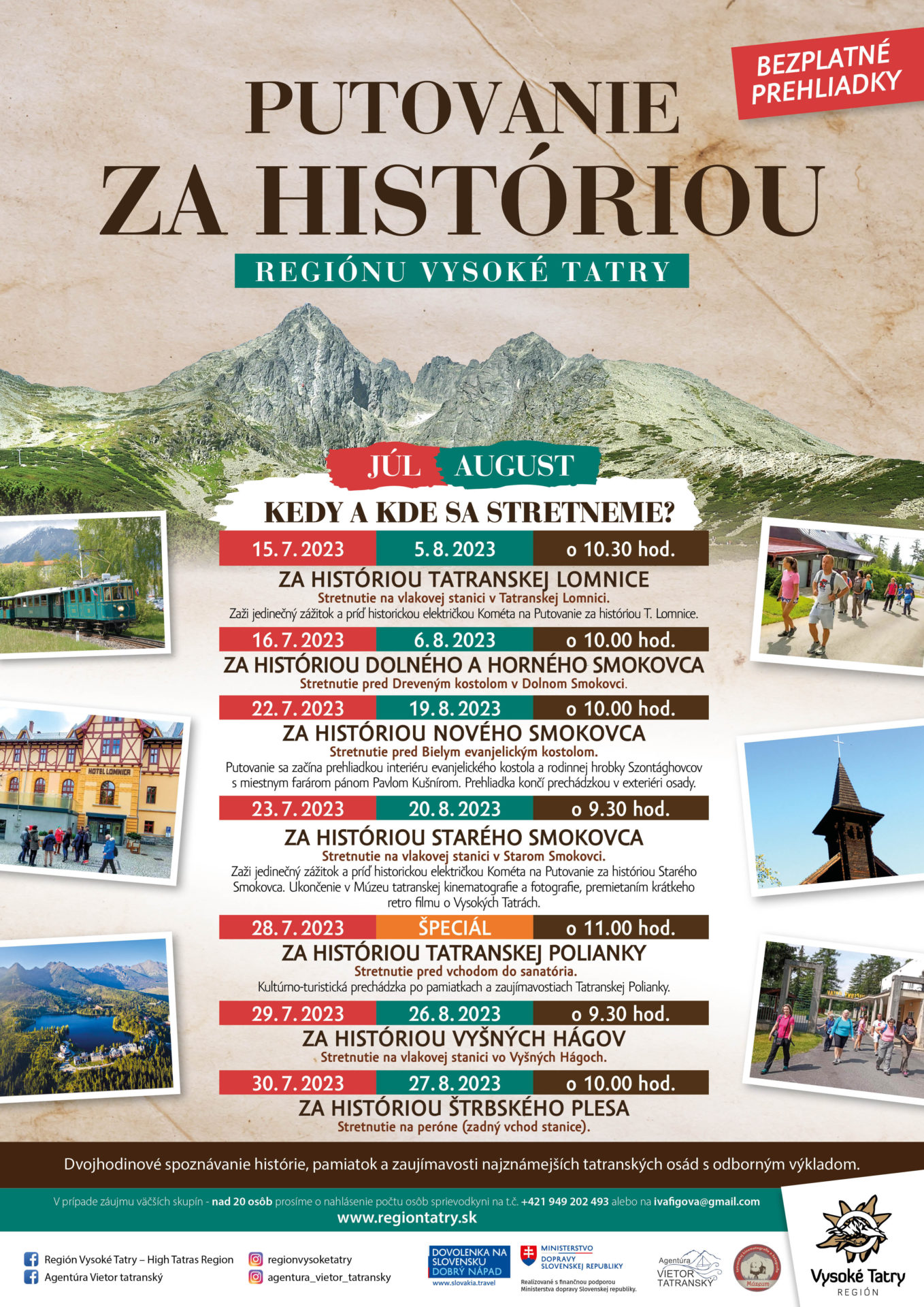 PUTOVANIE ZA HISTÓRIOU REGIÓNU VYSOKÉ TATRY – ŠTRBSKÉ PLESO